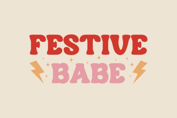 Festive Babe Christmas SVG Design for Print Templates and Graphics
