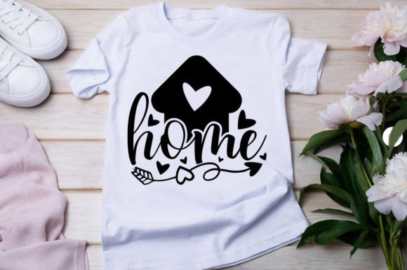 Home Love Quote Typography Tshirt Design for Commercial Use