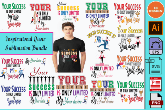 Inspirational Quote Sublimation Bundle for T-Shirt Designs