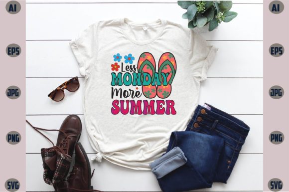 Less Monday More Summer Graphics for T-Shirt Designs