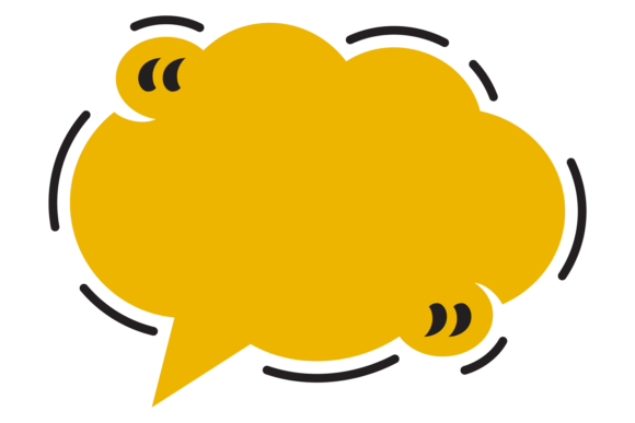 Quote Bubble Template for Graphics and Illustrations