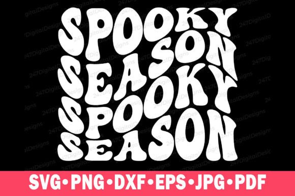 Spooky Season SVG PNG Retro Halloween Graphics for Print Templates