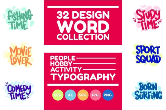 Word People Hobby Activity Quote Design Graphics